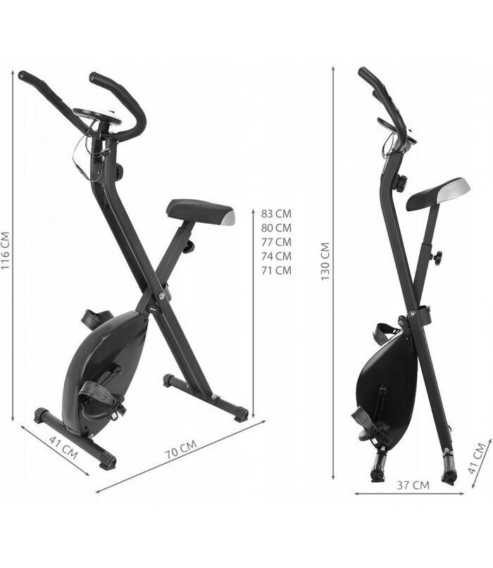 Kokkupandav trenažöör SIX7FIT, must hind ja info | Velotrenažöörid | kaup24.ee