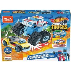 Konstruktor Hot Wheels Monster Truck Rodger Dodger Mattel, 251 detaili hind ja info | Klotsid ja konstruktorid | kaup24.ee