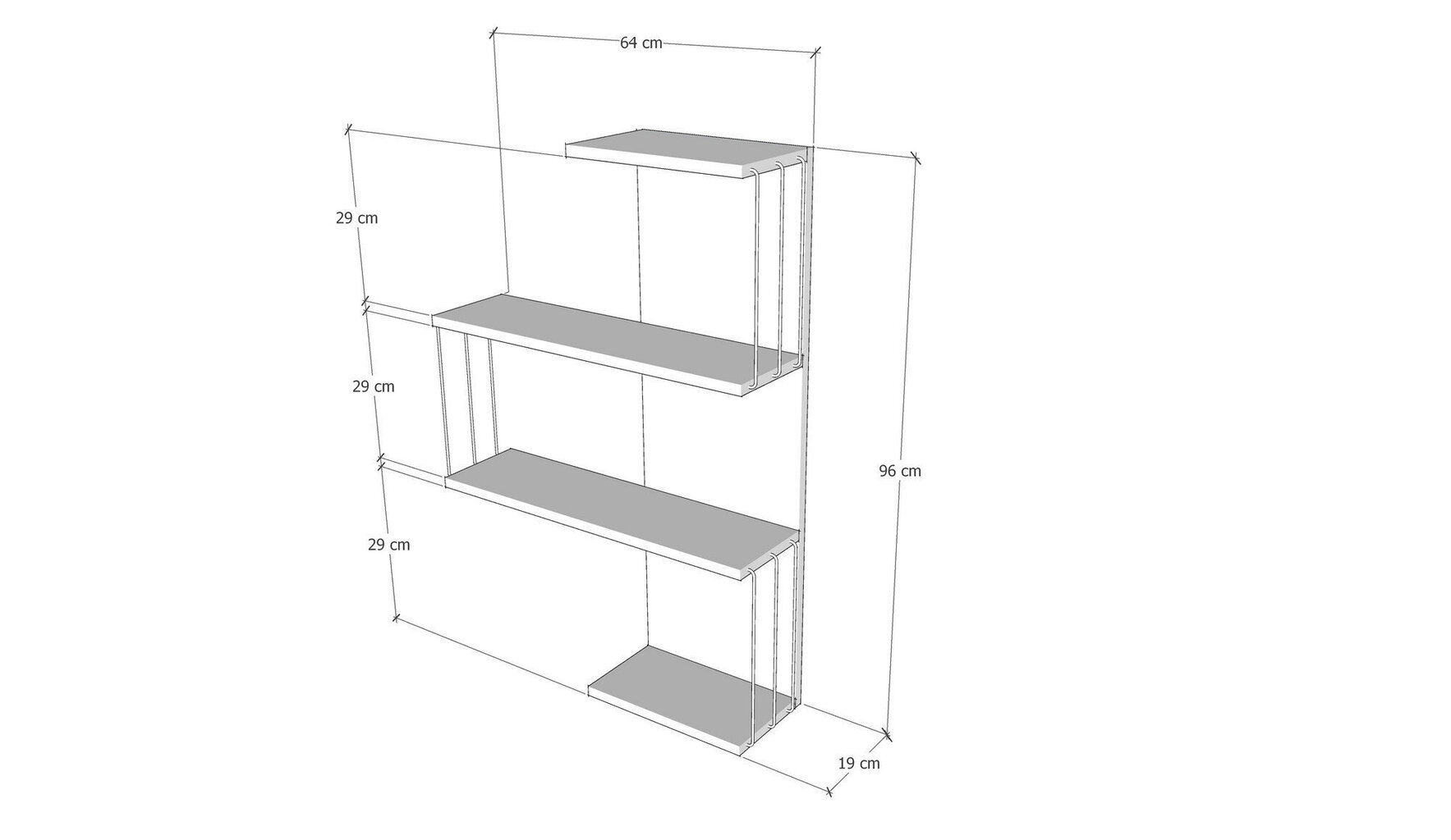 Riiul Kalune Design Cambel, pruun цена и информация | Riiulid | kaup24.ee