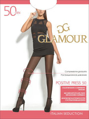 Naiste sukkpüksid GLAMOUR Positive Press 50 DEN, tumepruun цена и информация | Колготки | kaup24.ee