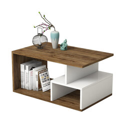 Кофейный столик Kalune Design Arte 2042, коричневый/белый цена и информация | Журнальные столики | kaup24.ee