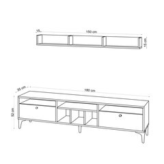 Sektsioon Kalune Design Drew, pruun hind ja info | Sektsioonid | kaup24.ee