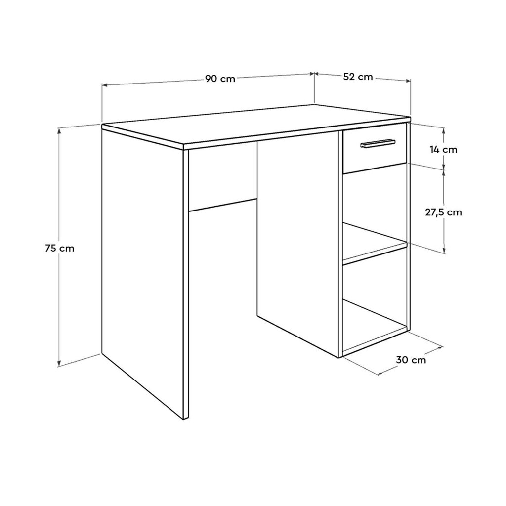 Kirjutuslaud Kalune Design CMS-505-BB-1, valge цена и информация | Arvutilauad, kirjutuslauad | kaup24.ee