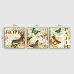 Kolmeosaline reproduktsioon Postkaart lootusest ja usust hind ja info | Seinapildid | kaup24.ee