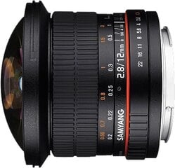 Samyang 12mm f/2.8 ED AS NCS Fish-Eye Sony E hind ja info | Objektiivid | kaup24.ee