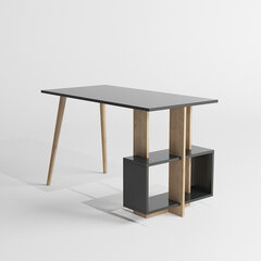 Письменный стол Kalune Design Lagomood Side, серый/светло-коричневый цена и информация | Компьютерные, письменные столы | kaup24.ee