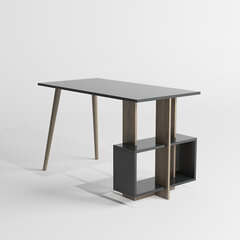 Письменный стол Kalune Design Lagomood Side, коричневый/серый цена и информация | Компьютерные, письменные столы | kaup24.ee