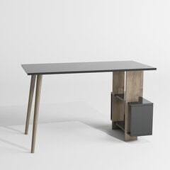 Письменный стол Kalune Design Lagomood Side, коричневый/серый цена и информация | Компьютерные, письменные столы | kaup24.ee