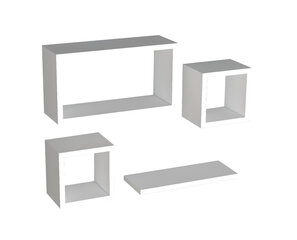 4-riiuli komplekt Kalune Design Babi, valge hind ja info | Riiulid | kaup24.ee