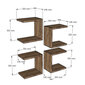 4-riiuli komplekt Kalune Design Base, pruun hind ja info | Riiulid | kaup24.ee