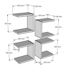 4-riiuli komplekt Kalune Design Base, valge hind ja info | Riiulid | kaup24.ee