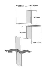 4-riiuli komplekt Kalune Design Face, valge hind ja info | Riiulid | kaup24.ee