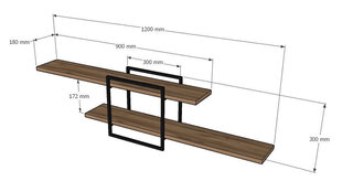 Seinariiul Kalune Design Mone, pruun hind ja info | Riiulid | kaup24.ee