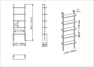 Полка Kalune Design Plante, белый/золотой цвет цена и информация | Полки | kaup24.ee