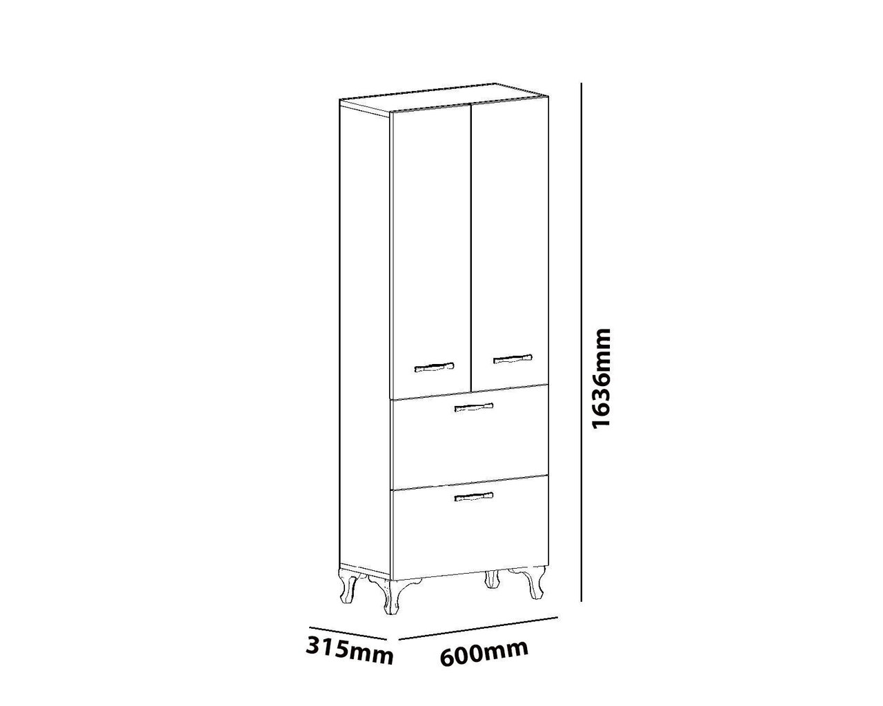 Kapp Kalune Design Yasam, valge hind ja info | Elutoa väikesed kapid | kaup24.ee