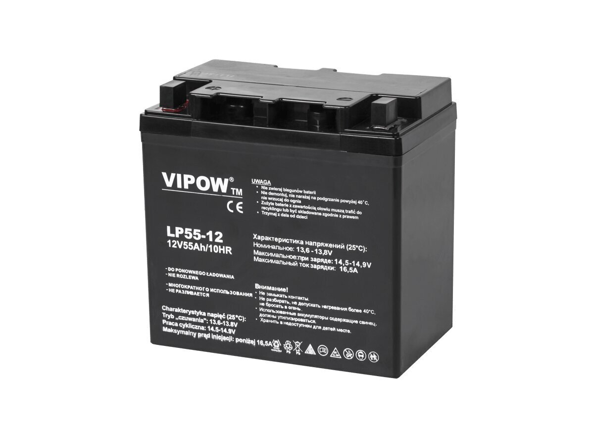 Pliiaku Vipow 12V 55Ah hind ja info | Akud | kaup24.ee