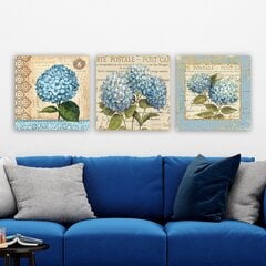 Репродукция из трех частей Post card цена и информация | Картины, живопись | kaup24.ee