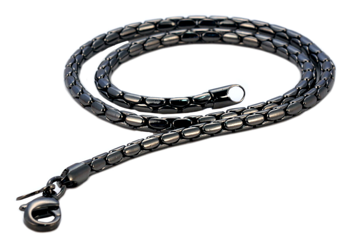 Kaelakett Bico 'Snake' 45cm must (F14 must 45cm) 825873050170 цена и информация | Meeste ehted | kaup24.ee