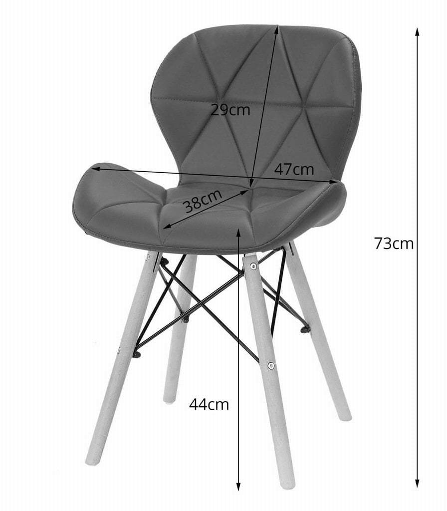 4-tooli komplekt Lago, must/helepruun hind ja info | Söögilaua toolid, köögitoolid | kaup24.ee