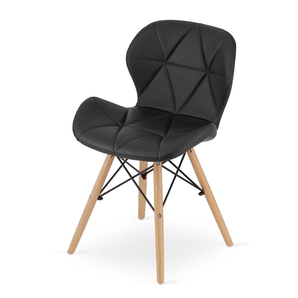 4-tooli komplekt Lago, must/helepruun hind ja info | Söögilaua toolid, köögitoolid | kaup24.ee