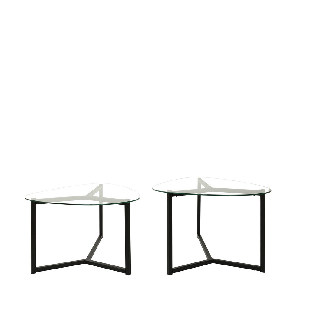 2-laua komplekt Kalune Design Bellisimo, must цена и информация | Diivanilauad | kaup24.ee