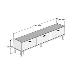 TV-laud Kalune Design Sumer E3630, must/pruun hind ja info | TV alused | kaup24.ee