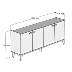 Konsoollaud Kalune Design Sumer H3020, pruun / valge цена и информация | Столы-консоли | kaup24.ee