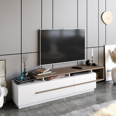 TV-laud Kalune Design Pia, pruun/valge hind ja info | TV alused | kaup24.ee