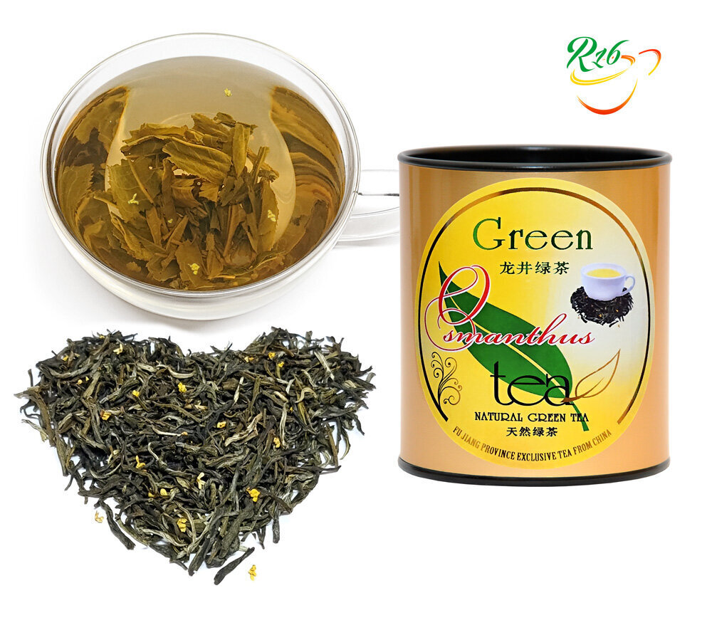 Roheline tee koos pungadega ja Osmanthuse õitega, Osmanthus Green tea with tips, PT, 80 g цена и информация | Tee | kaup24.ee