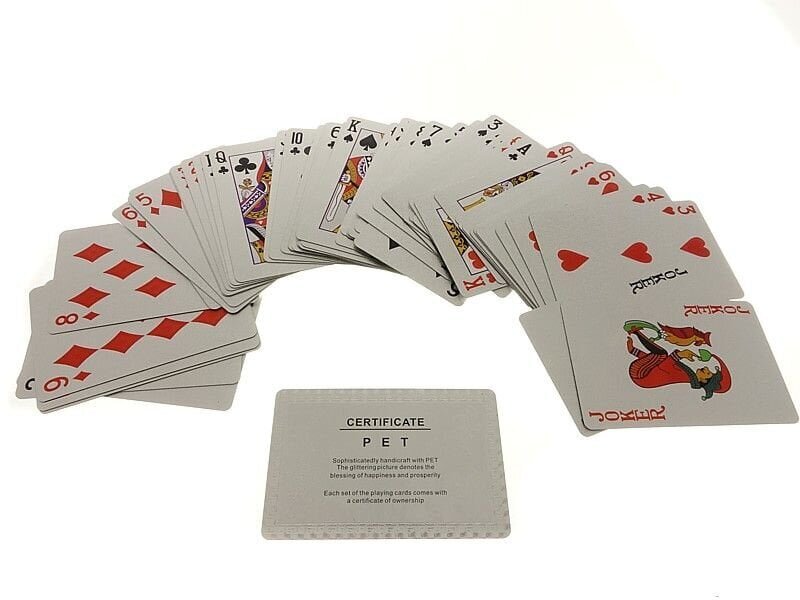 Mängukaardid plastik hõbedased 54tk. 12273 hind ja info | Hasartmängud, pokker | kaup24.ee