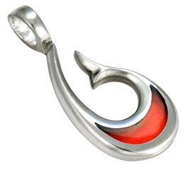 Bico "Matua Luna" väike läbipaistev punane vaik ja metallist ripats (BTS13 punane) hind ja info | Kaelakeed | kaup24.ee