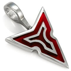 Bico "Tyra Spear" väike läbipaistev punane vaik ja metallist ripats (BTS14 punane) hind ja info | Kaelakeed | kaup24.ee