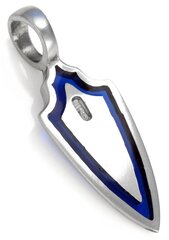 Bico "Triple Shield" väike läbipaistev sinine vaik ja metallist ripats (BTS16 sinine) цена и информация | Украшения на шею | kaup24.ee