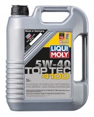 Sünteetiline mootoriõli Liqui-Moly Top Tec 4100 5W-40, 5L hind ja info | Mootoriõlid | kaup24.ee