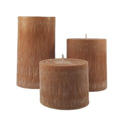 Küünal palmivahast, silinder, 9,5 x 11 cm, helepruun цена и информация | Подсвечники, свечи | kaup24.ee