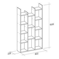 Riiul Kalune Design Lagomood Vito, pruun / hall цена и информация | Полки | kaup24.ee