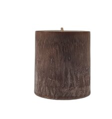 Küünal palmivahast, silinder, 9,5 x 11 cm, tumepruun цена и информация | Подсвечники, свечи | kaup24.ee