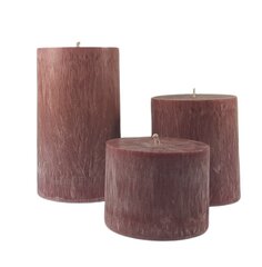 Küünal palmivahast, silinder, 9,5 x 17 cm, roosa цена и информация | Подсвечники, свечи | kaup24.ee