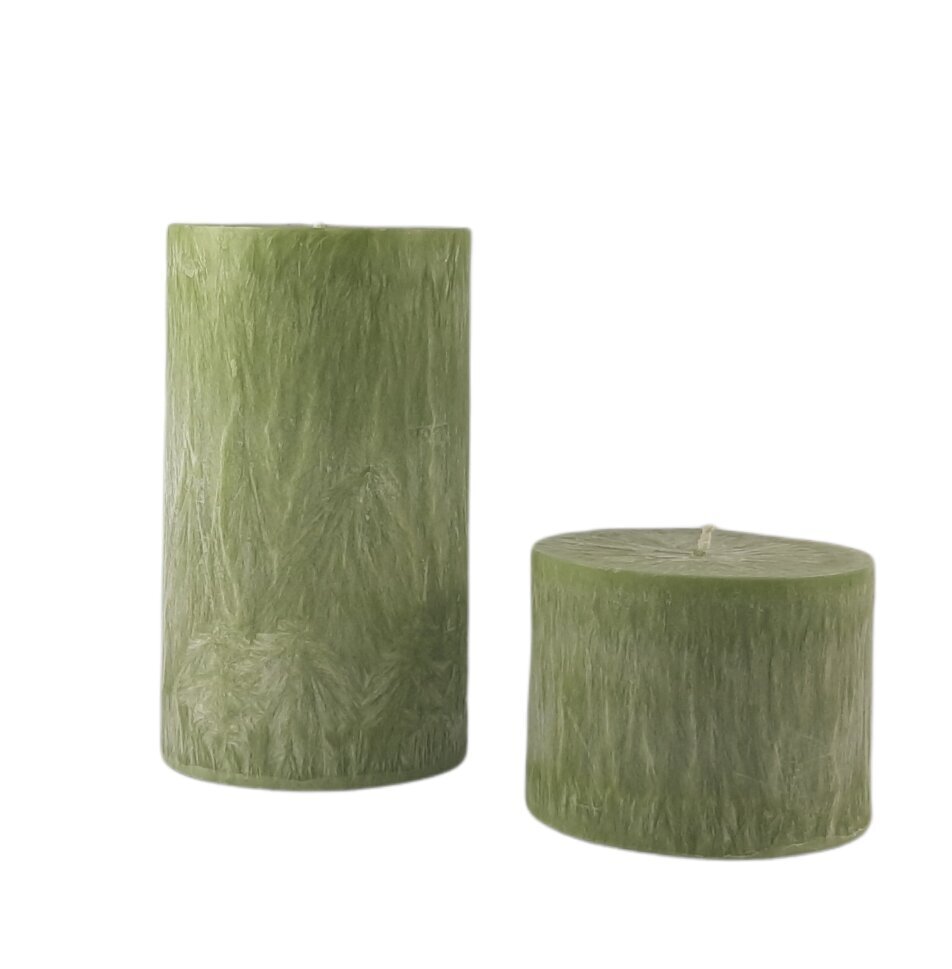 Küünal palmivahast, silinder, 9,5 x 17 cm, heleroheline hind ja info | Küünlad, küünlajalad | kaup24.ee