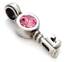 Bico "Ristikuvõtme" ripats roosade kristallidega (MS9 Pink) hind ja info | Kaelakeed | kaup24.ee
