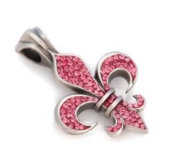 Bico "Orleans" Pave Fleur De Lis kristallidega ripats (PV2 roosa) hind ja info | Kaelakeed | kaup24.ee