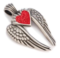 Bico "Wings Of Uriel" Pave Angel Wings ripats kristallidega (PV7 punane) цена и информация | Украшения на шею | kaup24.ee