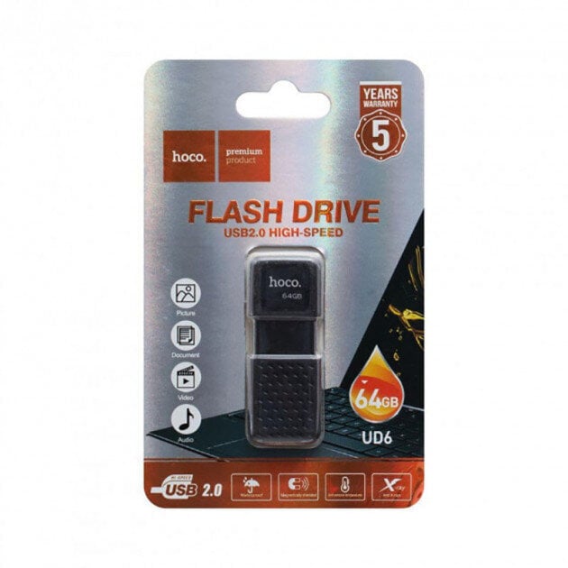 USB-mälupulk arvuti või sülearvuti jaoks 64 GB HOCO UD6 64 GB must USB FLASH hind ja info | Mälupulgad | kaup24.ee