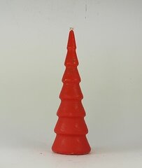 Käsitsi valmistatud küünlad Jõulupuud 3 tk punased 22 cm.,17 cm.,12 cm, Nr.2 hind ja info | Küünlad, küünlajalad | kaup24.ee