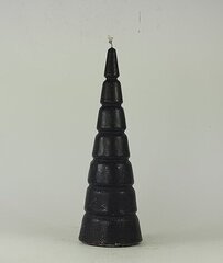 Käsitsi valmistatud küünlad Jõulupuud 3 tk must 22 cm.,17 cm.,12 cm, Nr.1 hind ja info | Küünlad, küünlajalad | kaup24.ee