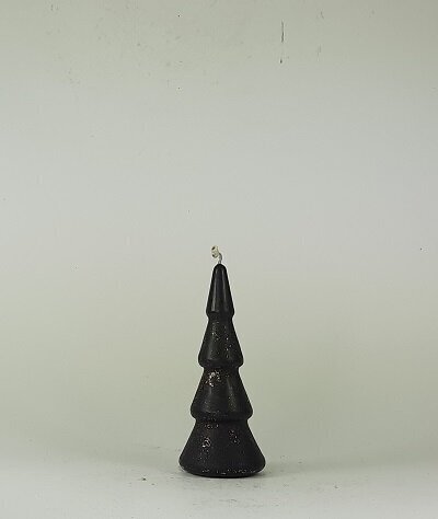 Käsitsi valmistatud küünlad Jõulupuud 3 tk must 22 cm.,17 cm.,12 cm, Nr.2 hind ja info | Küünlad, küünlajalad | kaup24.ee
