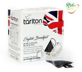 Terved lehed Tseiloni must tee ENGLISH BREAKFAST, Tarlton Whole Leaf Black tea, Pyramid, 2gx20 hind ja info | Tee | kaup24.ee