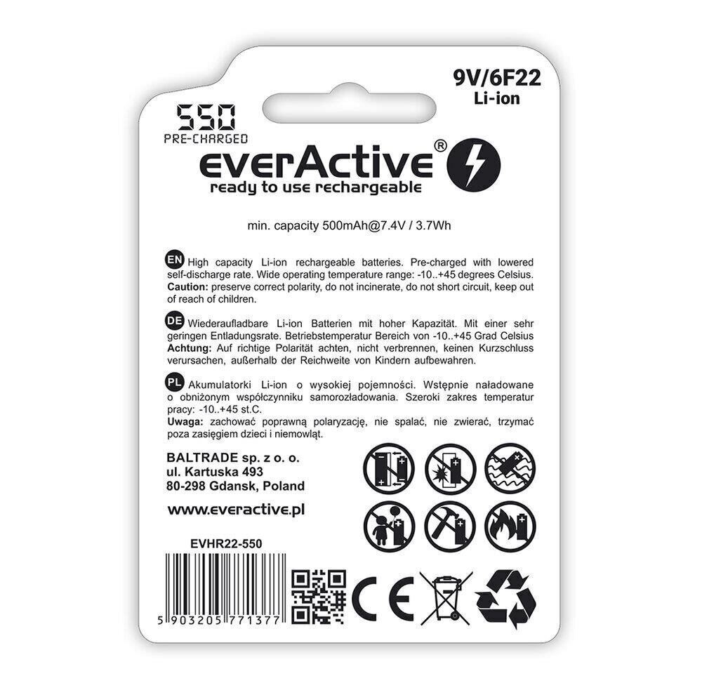 Laetavad akud everActive EVHR22-550 hind ja info | Patareid | kaup24.ee