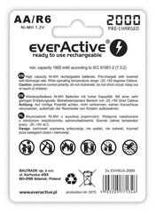 Laetavad akud everActive EVHRL6-2000 цена и информация | Батарейки | kaup24.ee