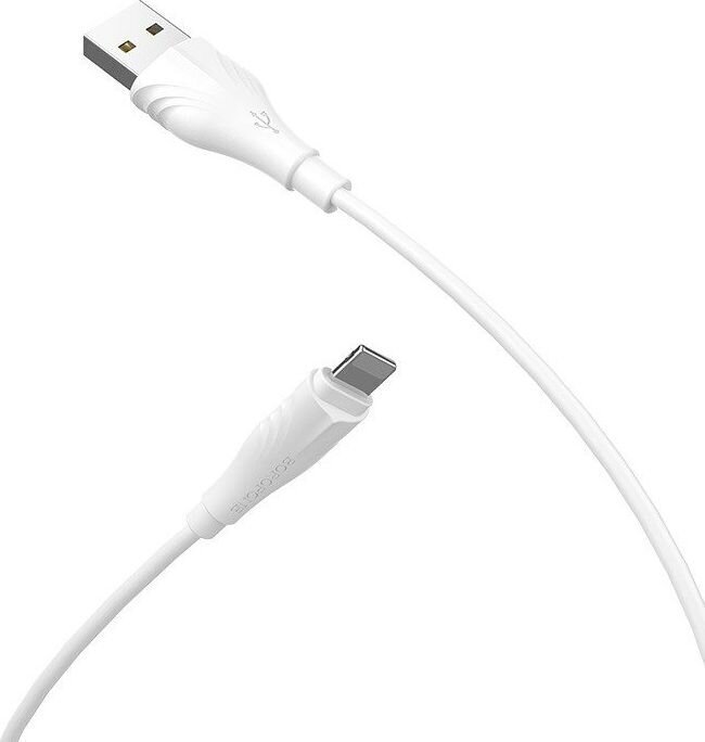 Borofone kaabel BX18 Optimal - USB to Lightning - 2 meetrit valge цена и информация | Mobiiltelefonide kaablid | kaup24.ee